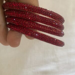 Red Stone Bangles