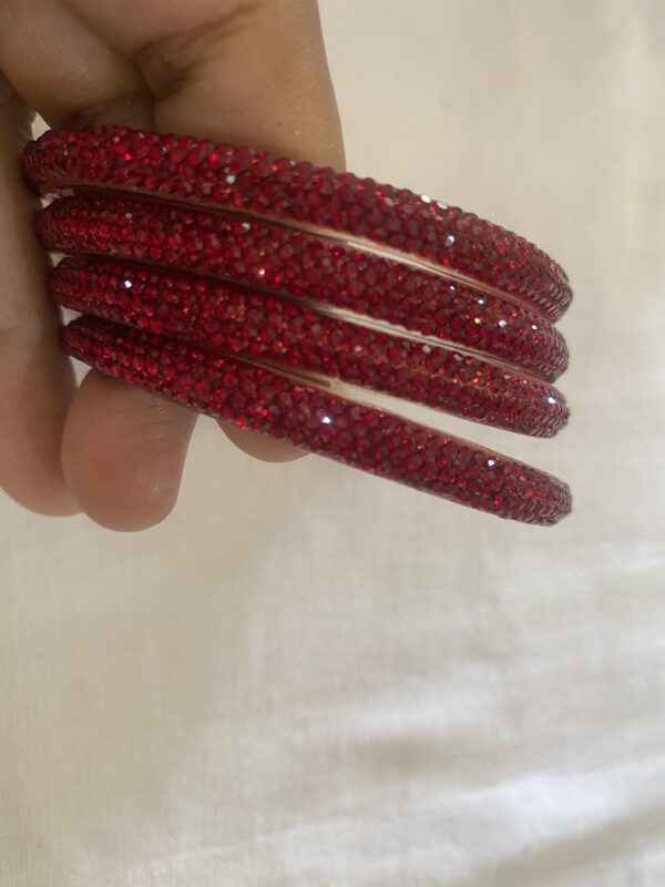 Red Stone Bangles