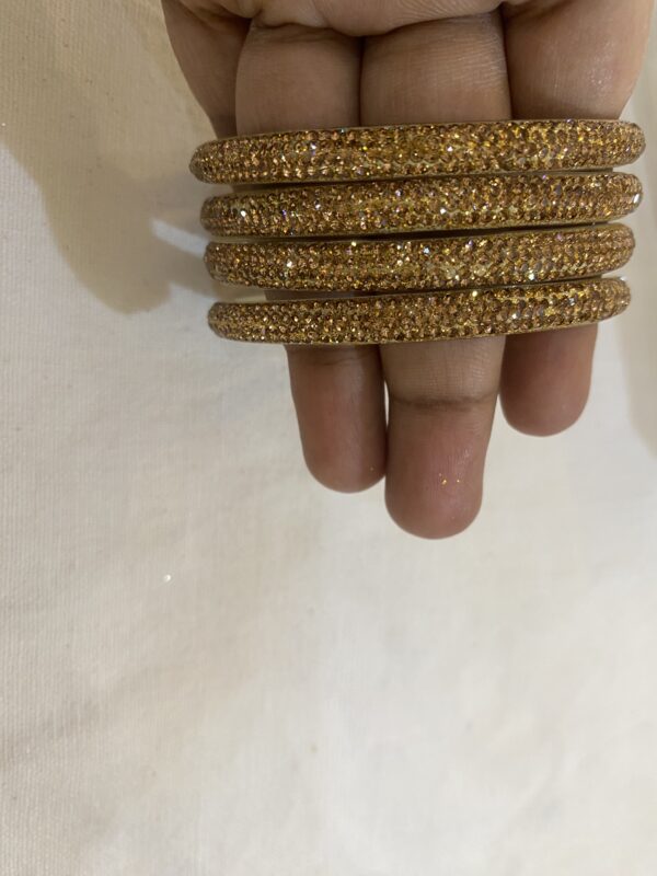 Gold Stone Bangles