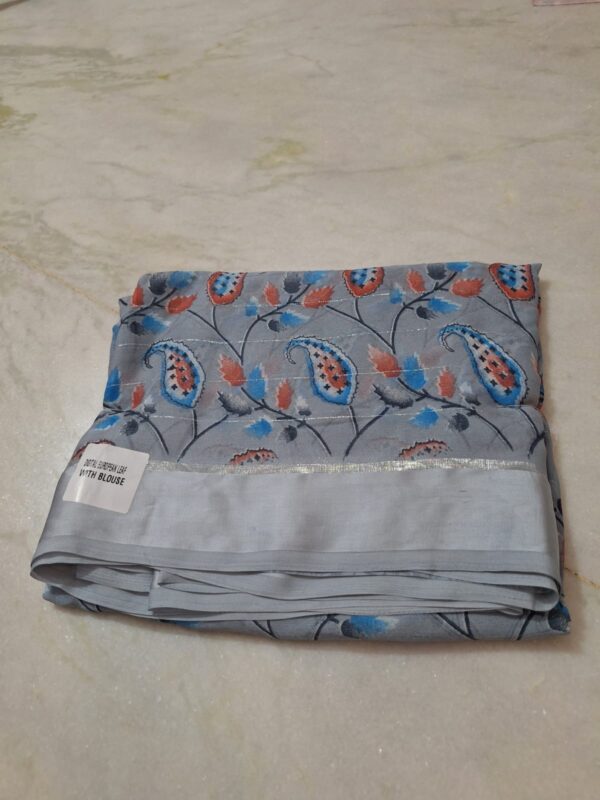 Zari Lines Satin Border Synthetic Sarees