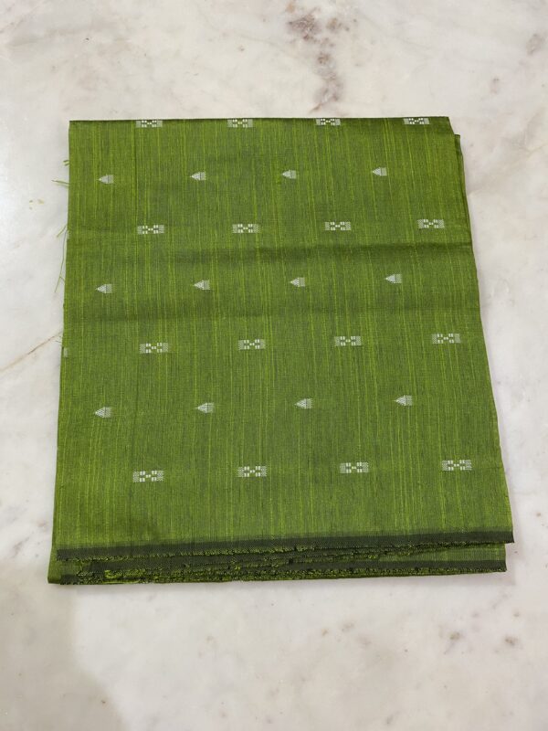 Mehandi Raw Silk Fabric