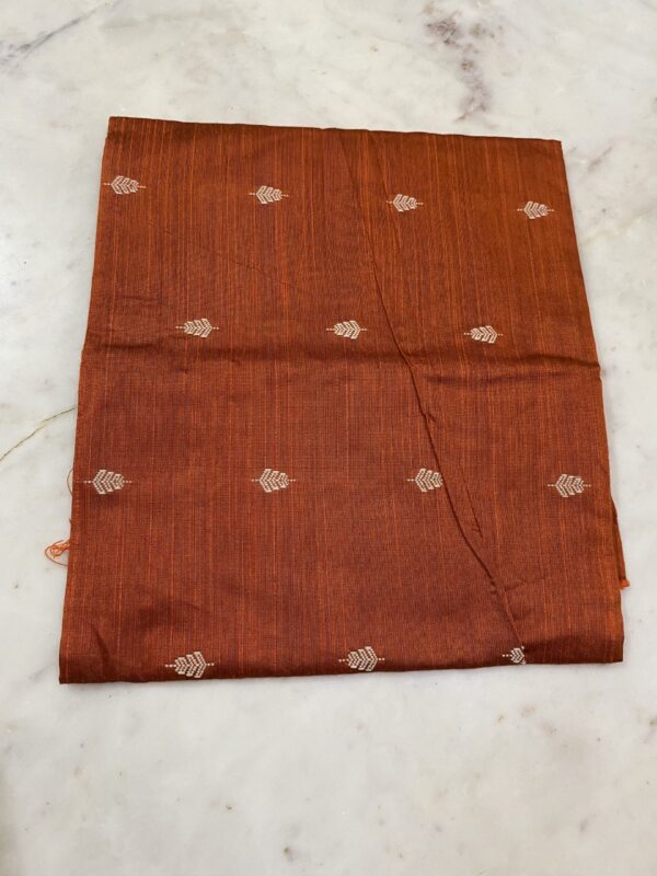 Orange Raw Silk Fabric