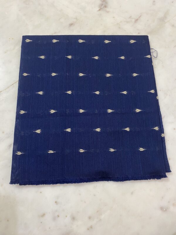 Navy Blue Raw Silk Fabric