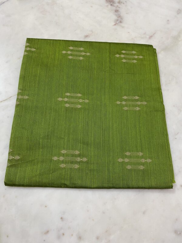 Mehandi Green Raw Silk Fabric