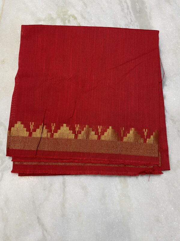 Red Raw Silk Fabric