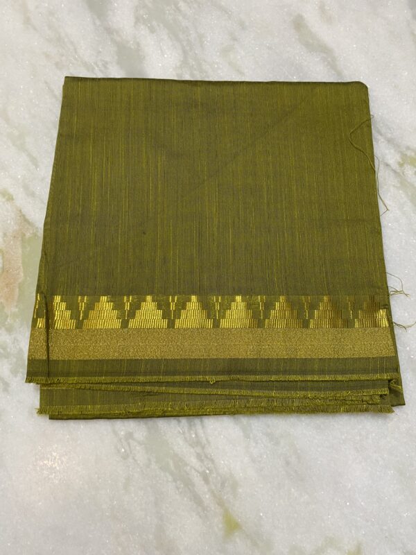 Mehandi Green Raw Silk Fabric