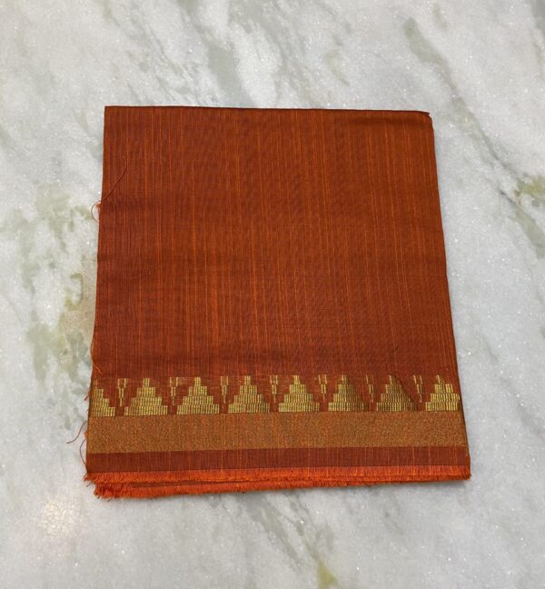 Orange Raw Silk Fabric