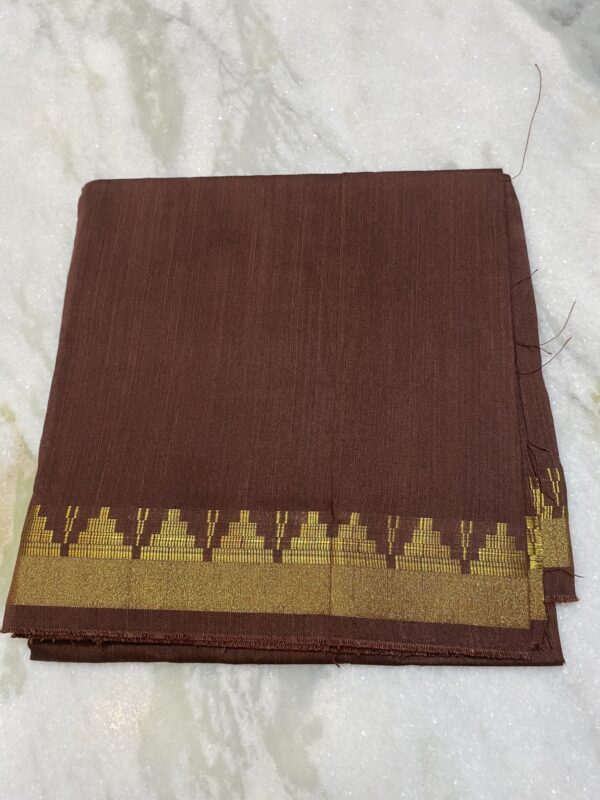 Brown Raw Silk Fabric