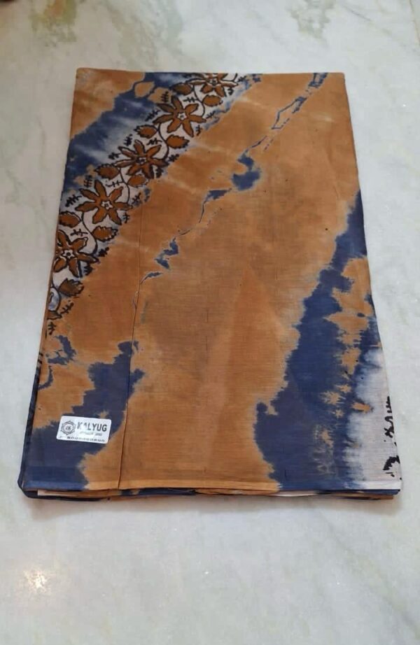 Hand Block Shibori Cotton Sarees