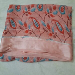 Zari Lines Satin Border Synthetic Sarees
