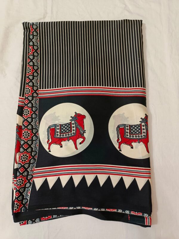 Ajrakh Modal Silk Sarees